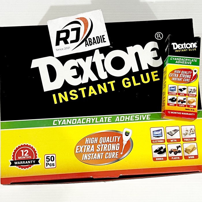 [50PCS] DEXTONE INSTANT GLUE 15gr Lem G Serbaguna Korea Tetes Cair Besi Kayu