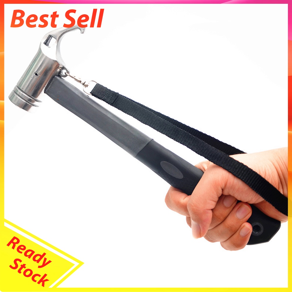 Outdoor Camping Tent Peg Hammer Multifunction Hiking Stakes Nail Puller