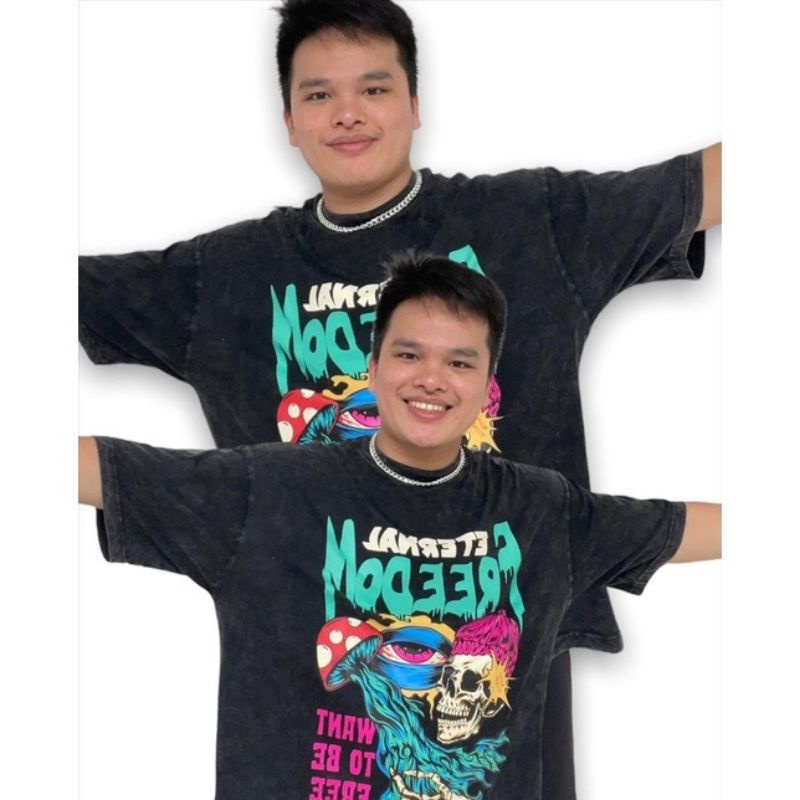 FREEDOM Oversize T-Shirt Wash Acid