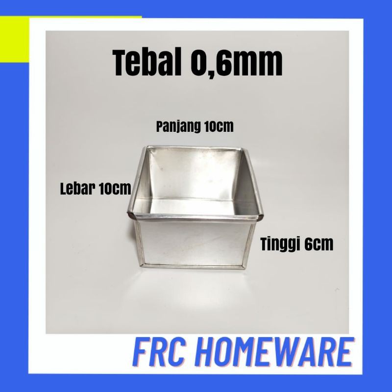 loyang kue 8x8x6 cm / Loyang Bolu / Loyang Kotak / Loyang Kue Aluminium / Loyang Roti Mini