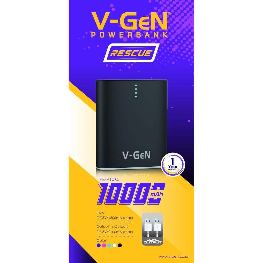 Powerbank V-GeN RESCUE V10K5 10000 mAh (Power Bank VGEN)