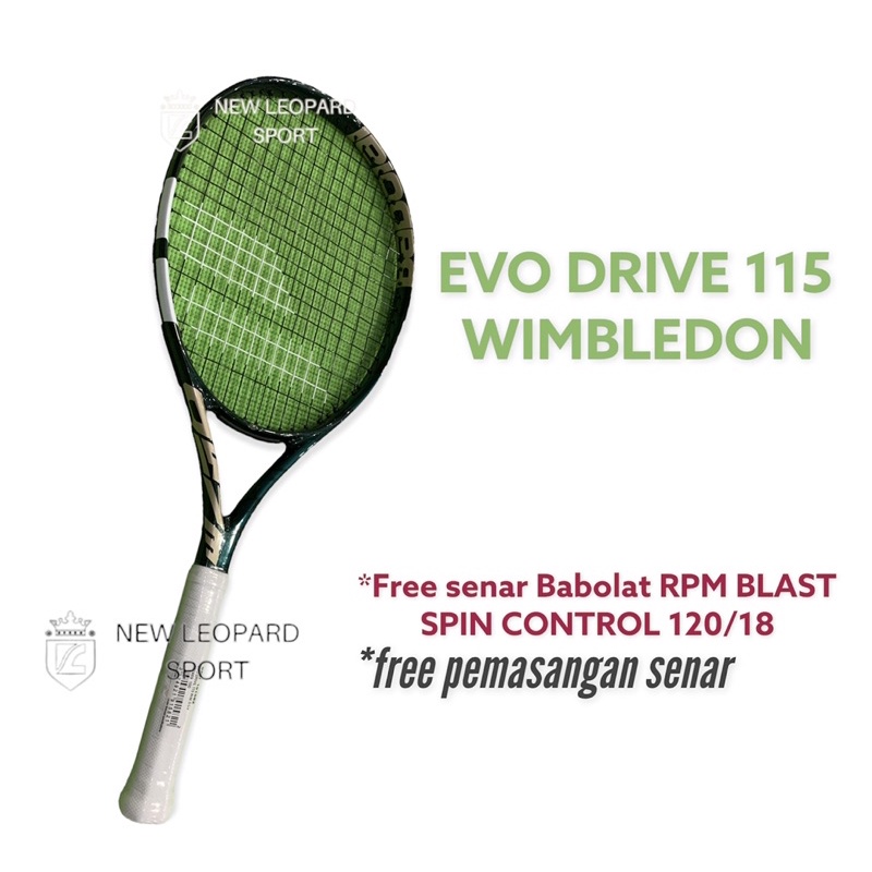 Raket tenis babolat evo drive 115 wimbledon