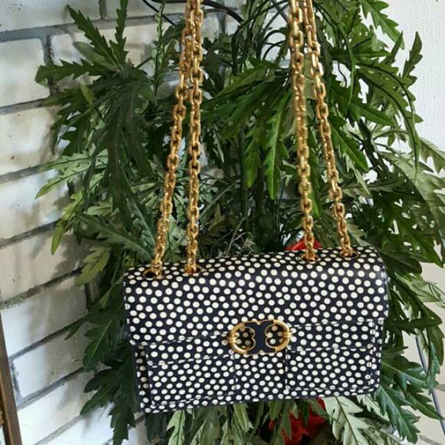 Tory Burch Gemini Link printed chain shoulder bag totebag tas selempang crossbody original authentic