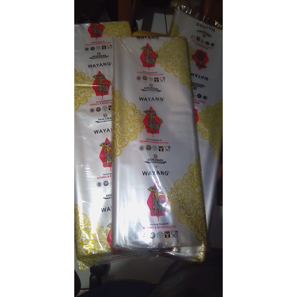 isi 1pack@21 lembar COD Plastik PP Wayang 50x75 (500 gram) / plastik bening PP Wayang
