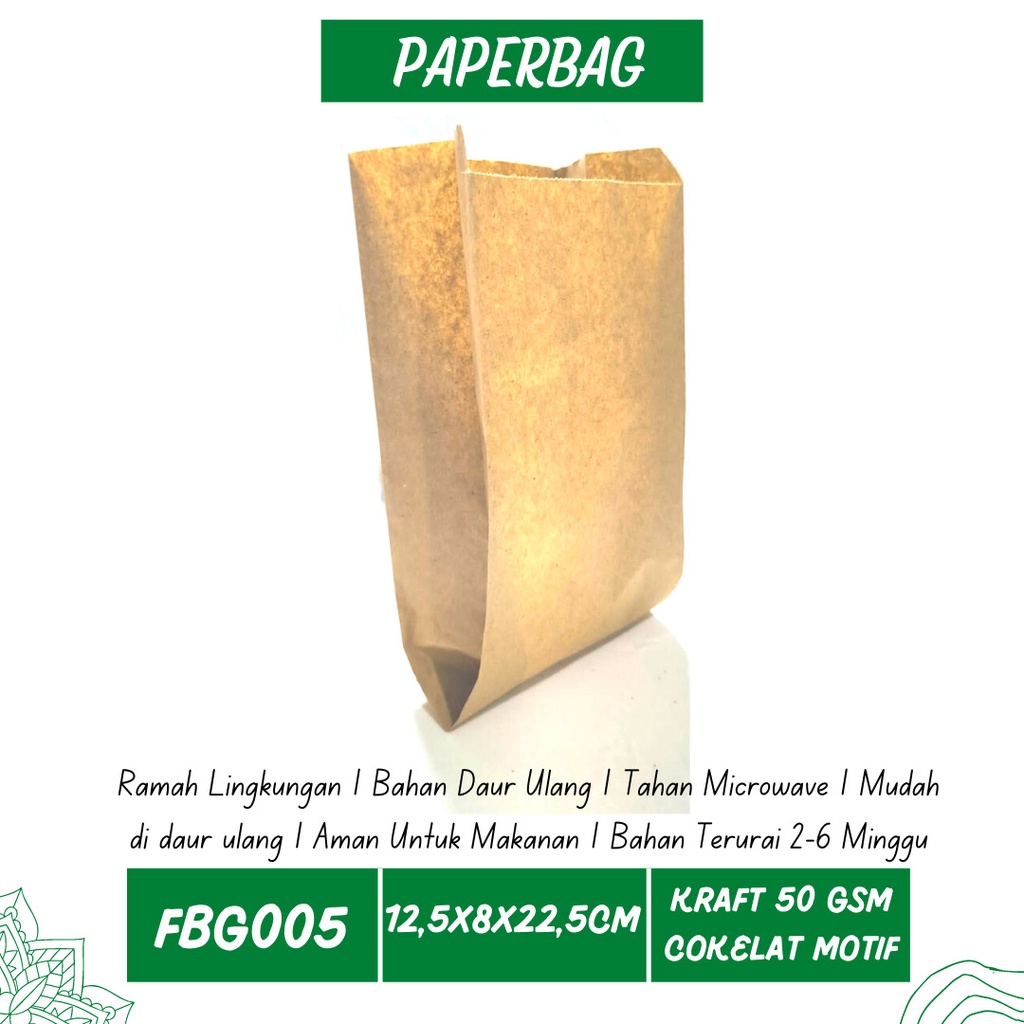 Paper Bag Small Kertas Fried Chicken (Isi 50 Pcs-FBG5B)