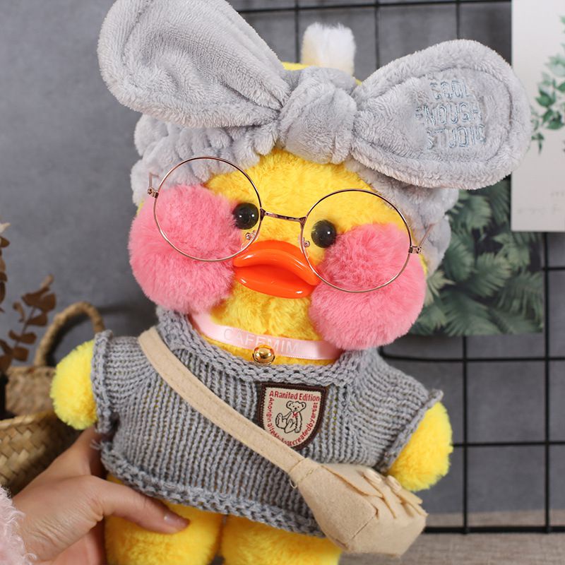 30cm Lalafanfan Cafe Mimi Yellow Duck Stuffed Soft Kawaii Duck Doll Animal Pillow kids gift