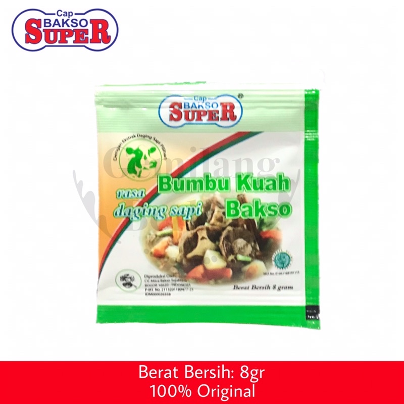 

Bumbu kuah Bakso Cap Bakso Super 8gr Original Murah Grosir