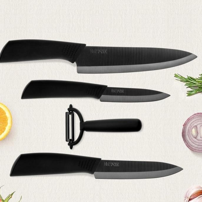 

Xiaomi Mijia Huohou Nano Set Pisau Dapur Kitchen Knife Bahan Keramik 4 Kris182Shop
