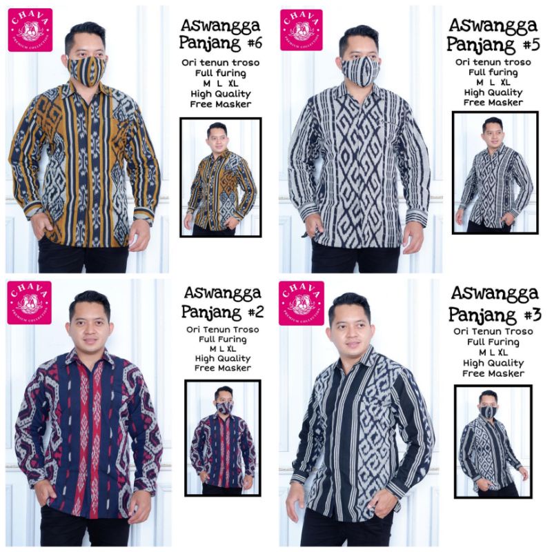 Kemeja Tenun Eksklusif Lengan Panjang/Kemeja Tenun Motif Terbaru/Kemeja Tenun Model Terbaru