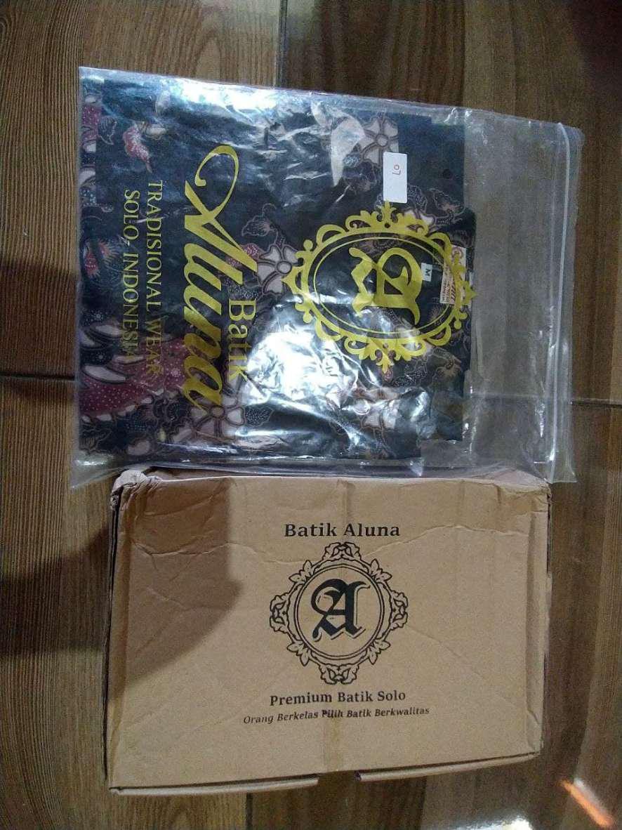 Batik Pria Lengan Panjang Modern Premium Full Furing Original Produksi Batik Aluna Solo Pcw 007