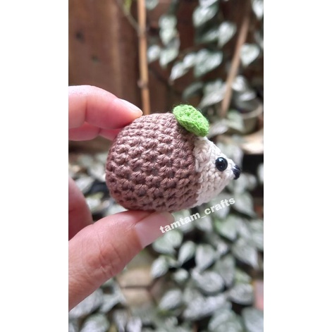 boneka rajut amigurumi landak mini/hedgehog