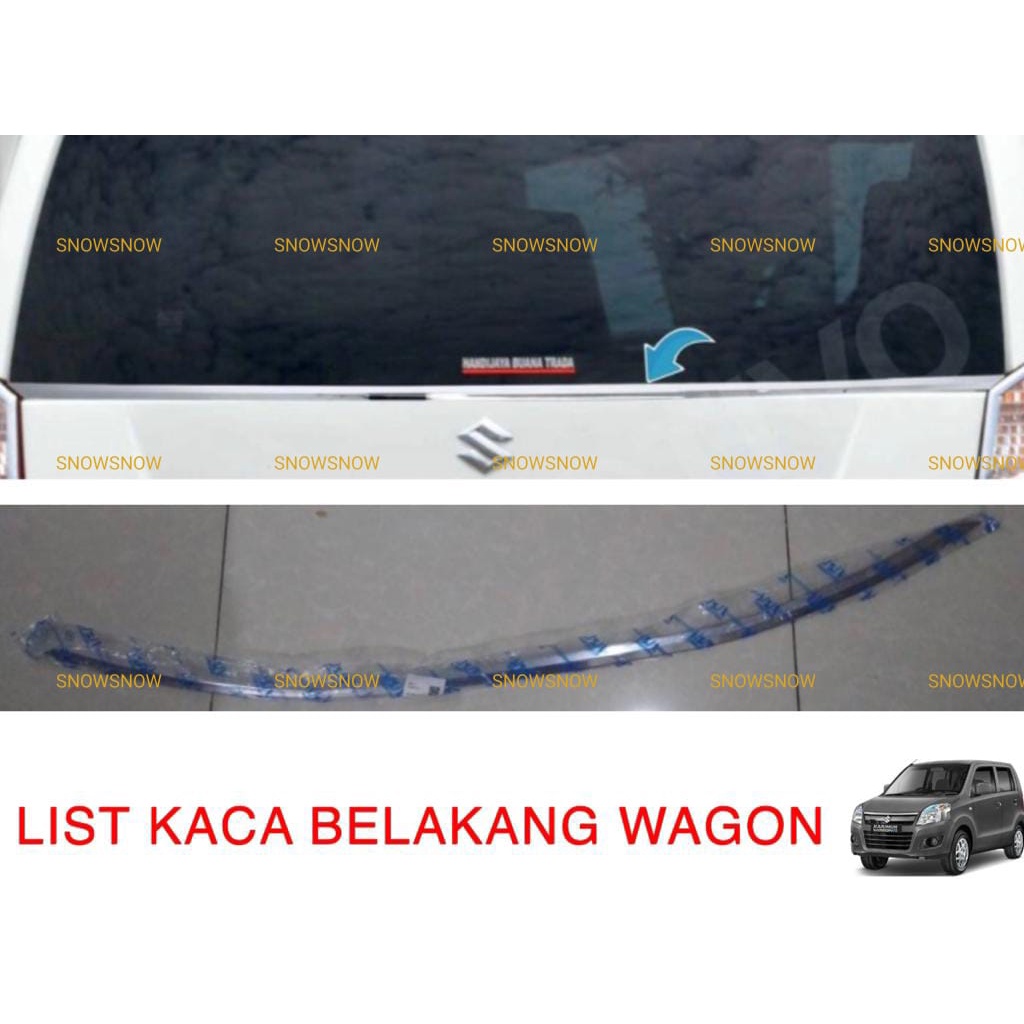 List Kaca Belakang Suzuki Wagon R Karimun Chrome