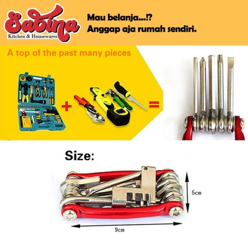 Obeng Set Reparasi Serbaguna EDC Tool Kit 11 in 1 Perkakas Sepeda