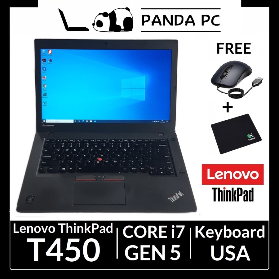 Laptop Lenovo ThinkPad T450 - 14&quot; - Core i7 Gen 5 - Second Termurah