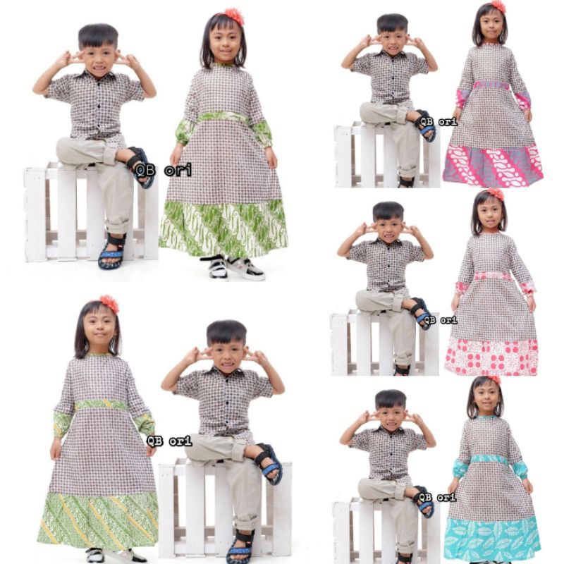 HEM GAMIS BATIK ANAK KOMBINASI