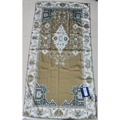 Mandjha Ivan Gunawan Fashion Sajadah Hijau Olive Travel GWP Ukuran 92 Cm x 47 Cm Ready Cream Coklat,