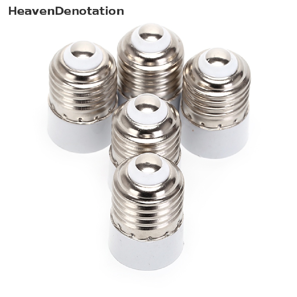 (Heavendenotation) 5pcs / Lot Adapter Konverter Socket Holder Lampu Bohlam E27 Ke E14