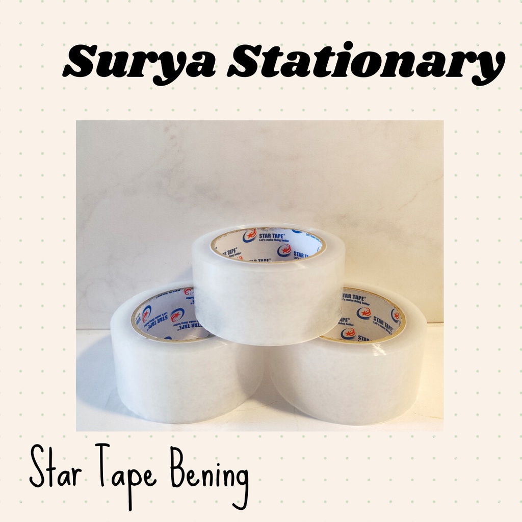 

(ROLL) Lakban OPP Star Tape / Isolasi Packing Cokat & Bening / Lakban Star Tape