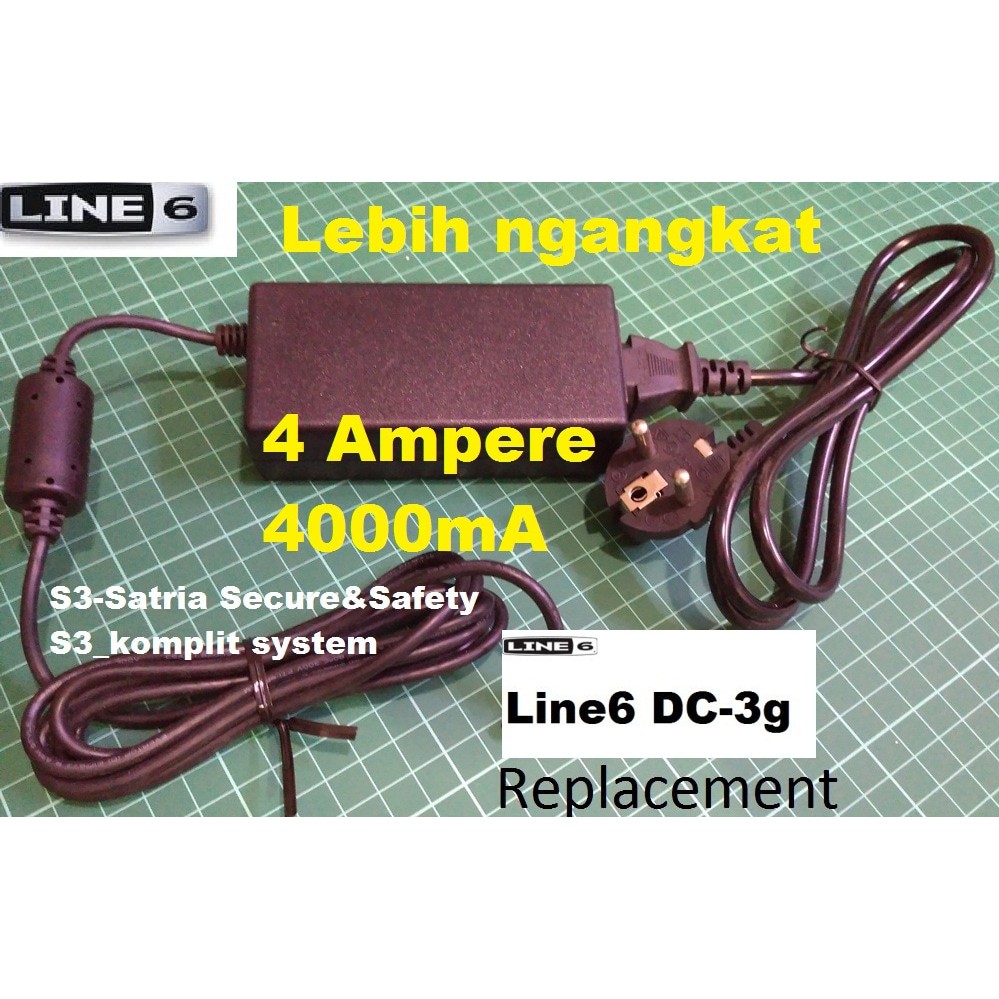 Power supply 4A adaptor Line6 DC3g Line 6 POD HD500 HD300 HD400 9V