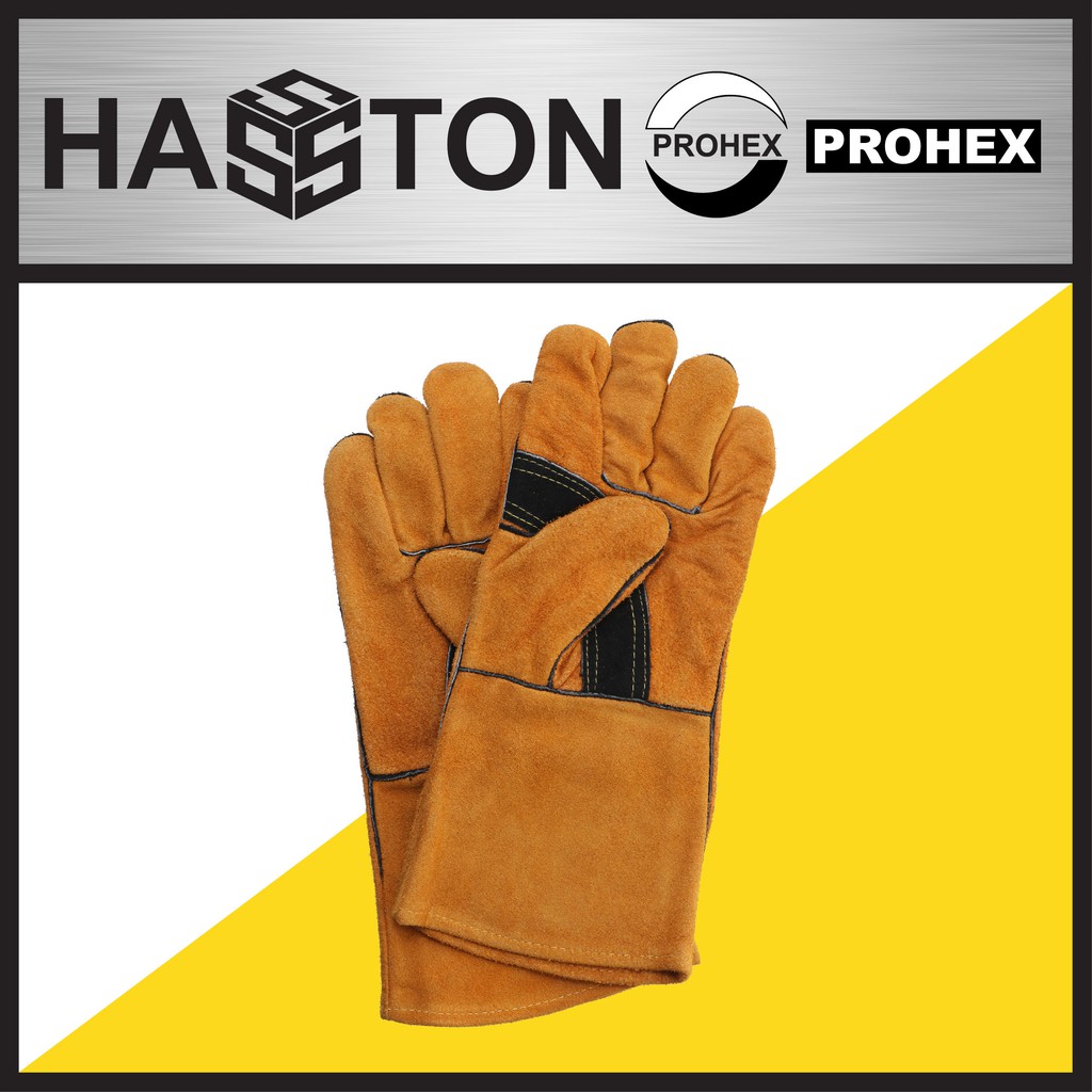 

HASSTON 14inc Sarung Tangan Kulit Coklat (4050-009)