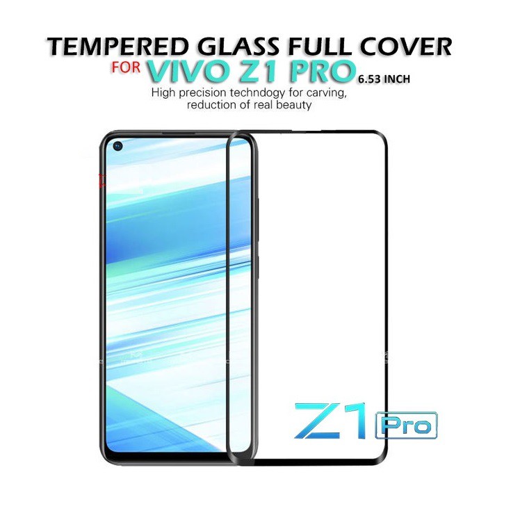 Tempered Glass 9D for Vivo Z1 Pro Tempered Glass Full Layar Full Cover Full Glue