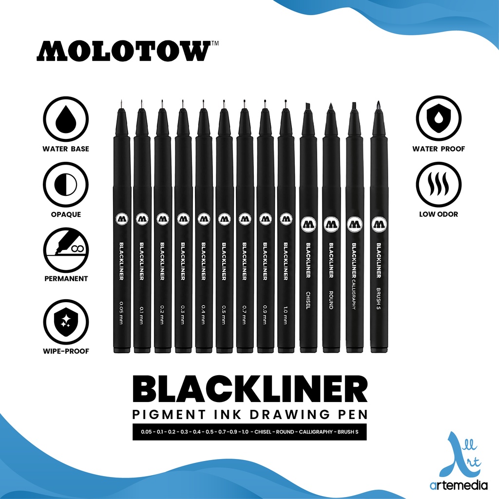 

Molotow Drawing Pen Blackliner Pigment Ink Manga