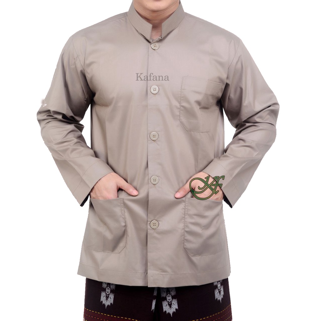 Koko dewasa lengan panjang warna coklat susu