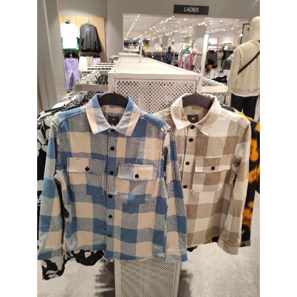 KEMEJA FLANNEL H&M OVERSHIRT (JASTIP)