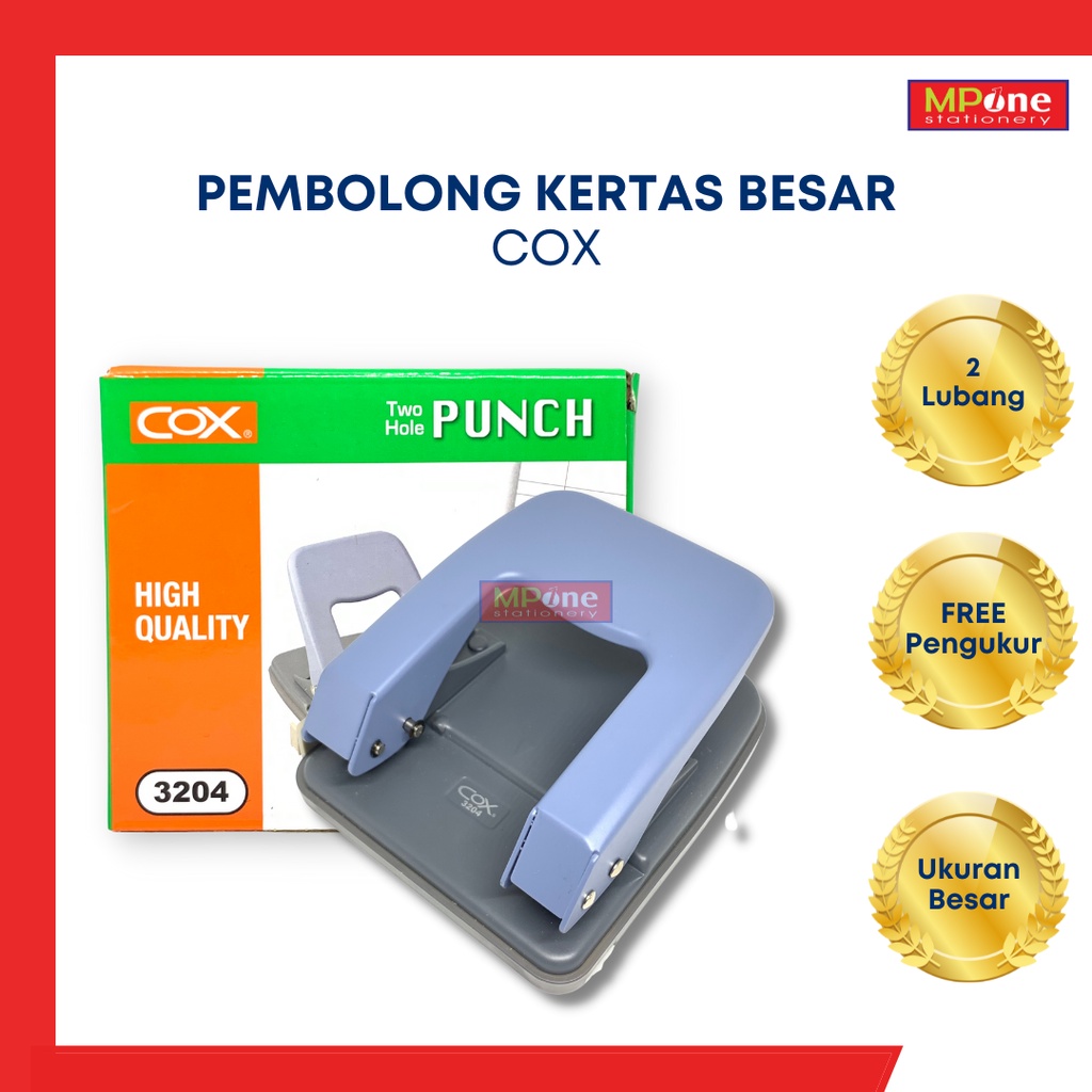 

Pembolong Kertas Ukuran Besar / Pembolong Kertas 2 Lubang / Pelubang Kertas COX