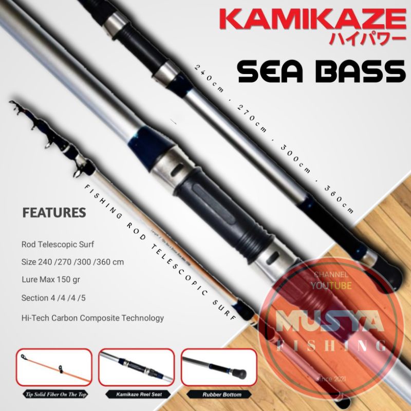 St Kamikaze Sea Bass 270 /300 /360 cm ... TELESCOPIC SURF