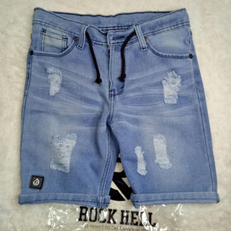 Celana Pendek Jeans Ripped Wisker