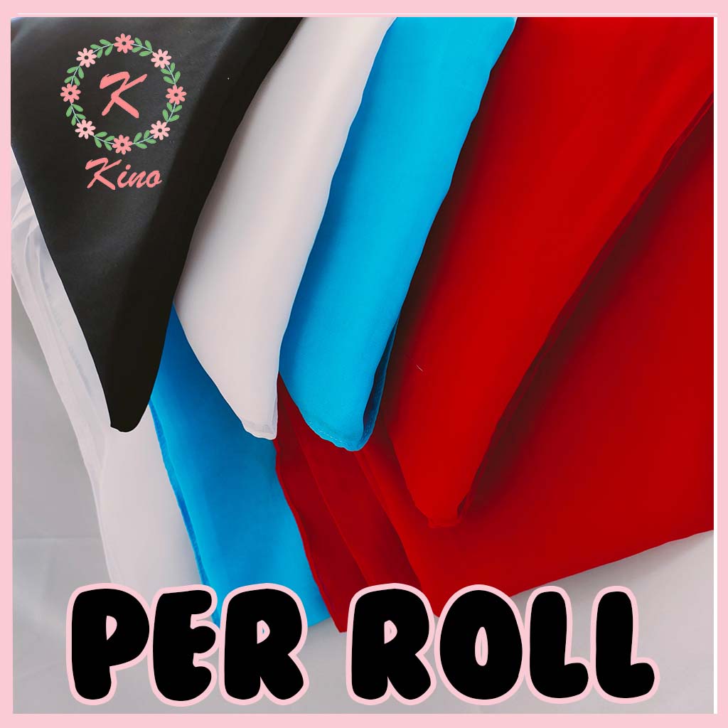 [ PER ROLL ] Kain sifon chiffon double hycon hycoon kain hijab segiempat hijab wanita background bac