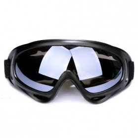 GOGGLE SKI Kacamata Goggles Ski Tactical Helm Motor Pelindung Mata Lensa Wide UV Cross Trail Downhil