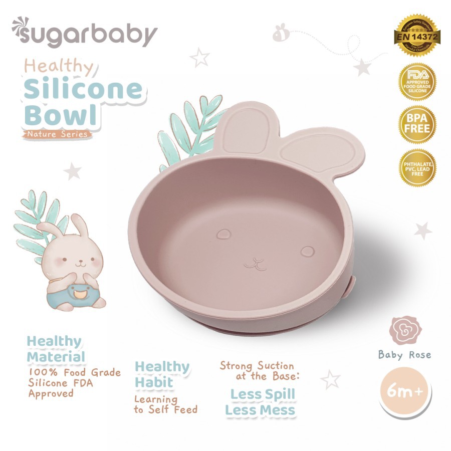 Sugar Baby Healthy SILICONE BOWL / MANGKUK Silikon Anak / Peralatan Makan Mangkok Anak