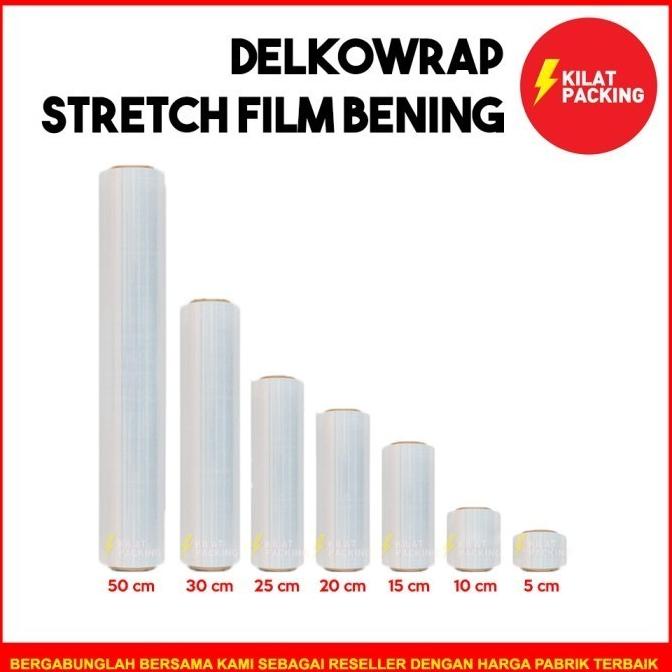 

Plastik Stretch Film Wrap - Wrapping Bening 50Cm X 150M Dus Gojek/Grab
