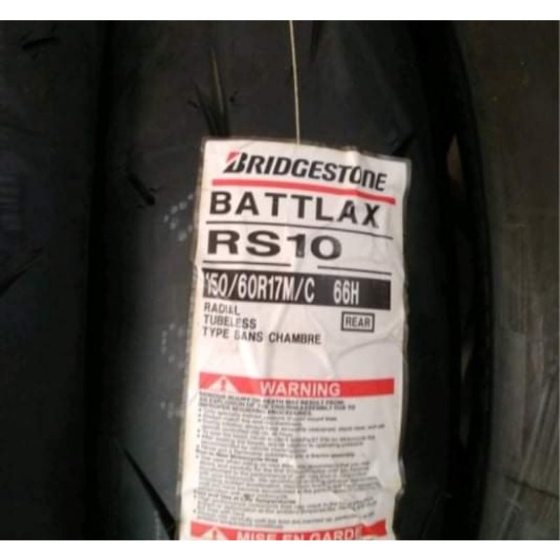 ban luar battlax rs-10 ukuran 150/60-17 ban tubeless
