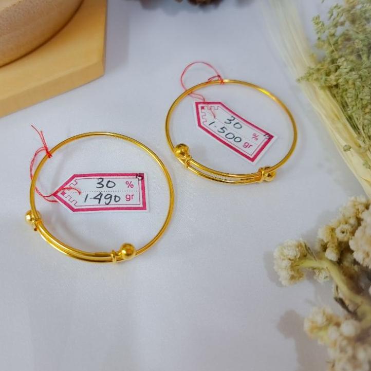 Barang Pilihan.. GELANG BAYI SERUT EMAS 300%700%