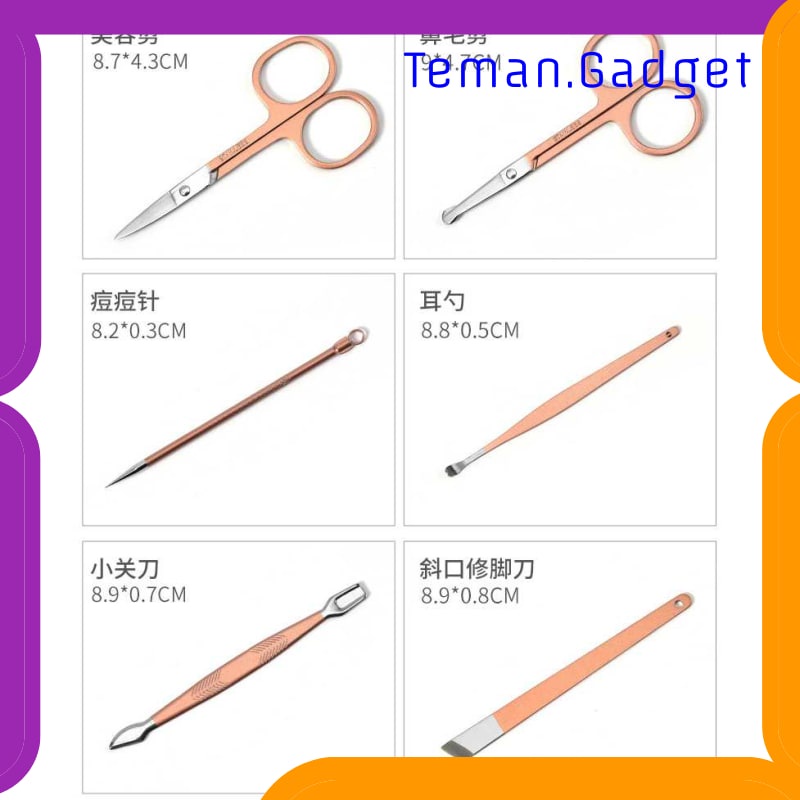 TG-FE359 KSBELLE GUNTING KUKU NAIL ART SET MANICURE PEDICURE 15 PCS - CT02