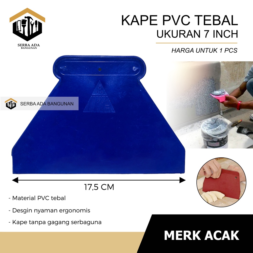 KAPE PLASTIK 5 7 9 INCH DEMPUL TEMBOK DENGAN KOMPON / SCRAPPER PVC KUAT BAGUS AWET FINISHING MULUS