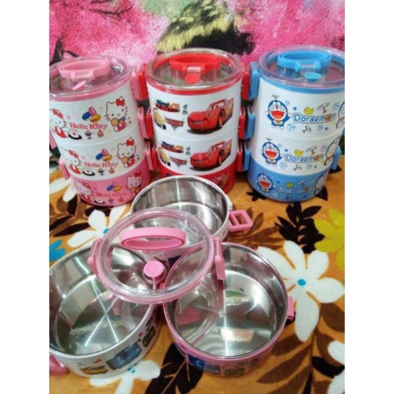 RANTANG KARAKTER SUSUN 3 tempat penyimpan makanan tempat bekal nasi tempat bekal makanan