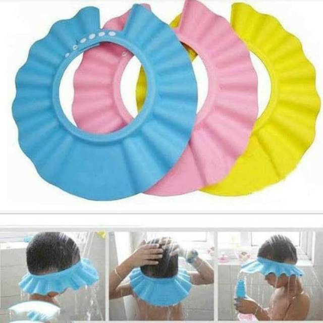 Topi Mandi anak bayi / Topi pelindung air bayi / topi keramas anak
