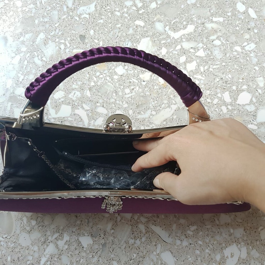 FARNELL - Tas Pesta Farnell Kondangan 2389/2506/2391/2505/2501 Clutch Jinjing Slempang Bahan Satin Warna Murah