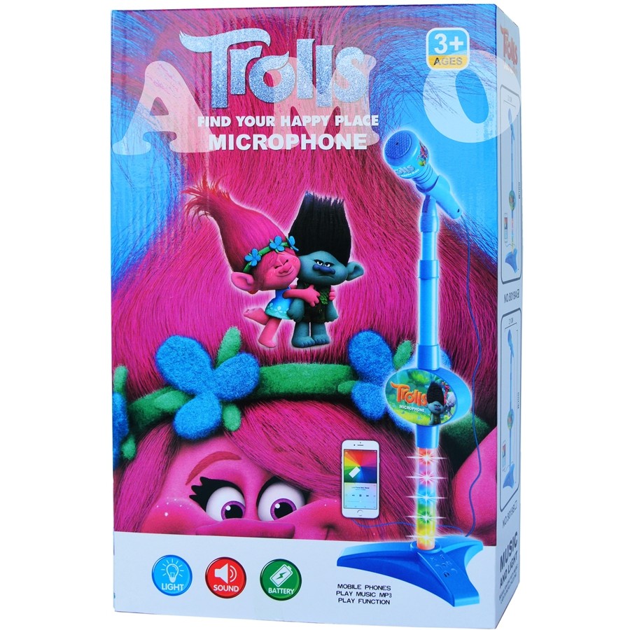 MICROPHONE ANAK TROLLS - KADO MAINAN ANAK CEWEK MICROPHONE