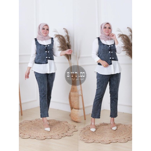 One Set jeans Rompi By Evt.co // evt.co original