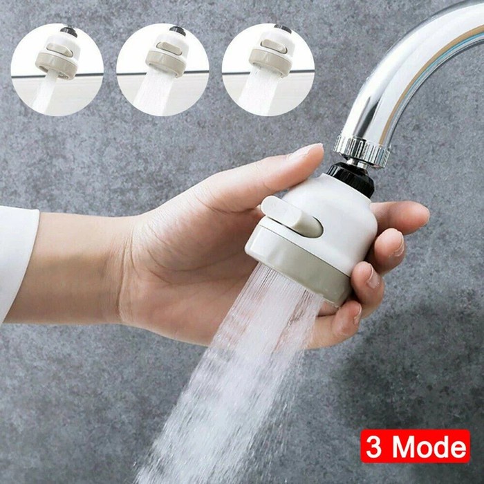 Kepala Kran Hemat Air Turbo Faucet Sprayer Rotasi 360 / Sambungan Kran Hemat Air 3 Mode / Dapur Keran Air / Sambungan Kran Turbo Faucet