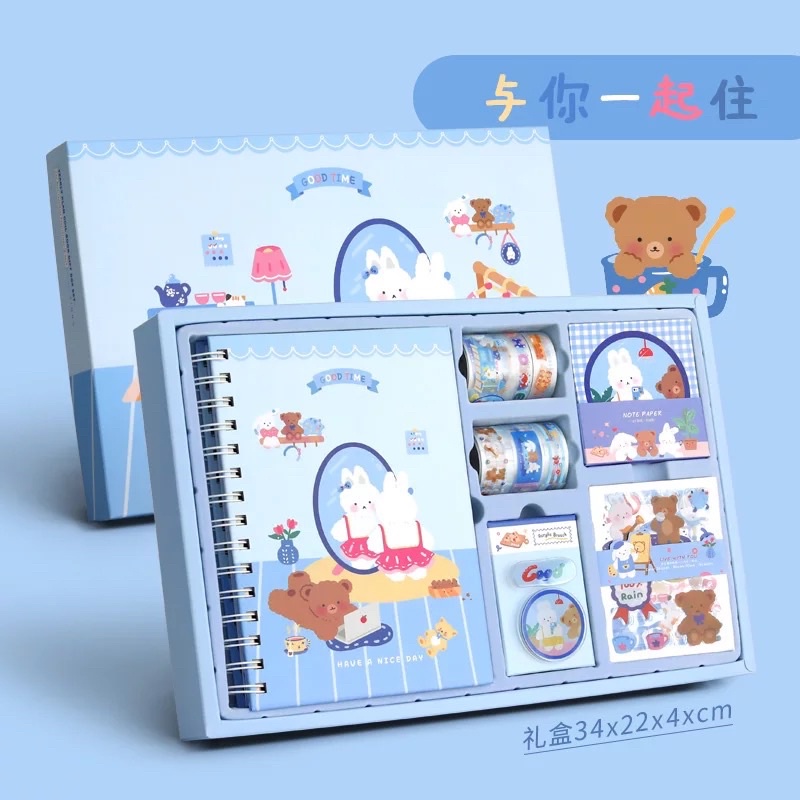 

gift box stationery / gift set / hampers / hadiah alat tulis set / kado ulang tahun / stationery set / notebook