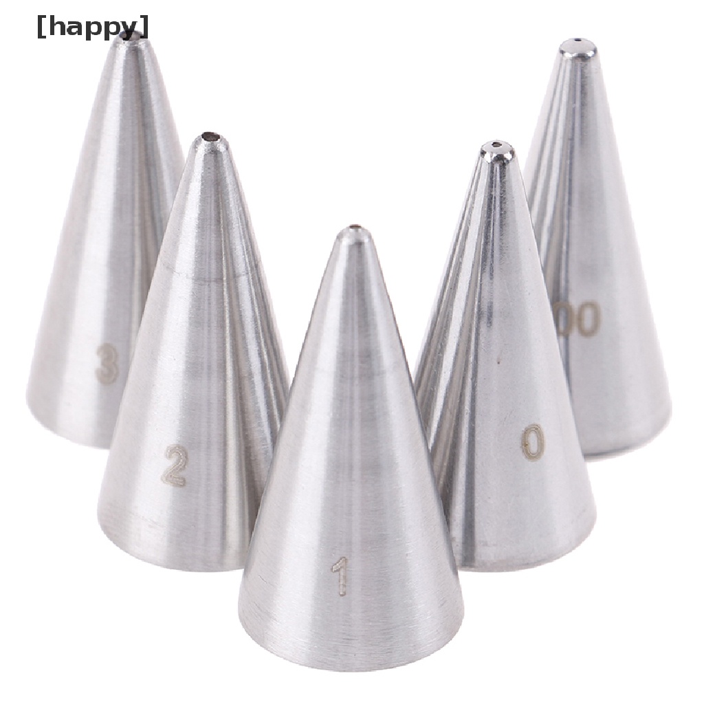 5 Pcs Nozzle Icing Piping Bentuk Bulat Untuk Dekorasi Pastry