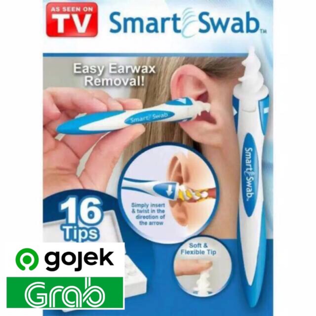 Pembersih Kuping Smart Swab Korek Kuping -  Biru