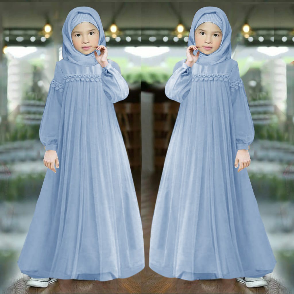 PCS GAMIS ANAK MAXY NURAINI KID MOSCREPE TILE VARISI RENDA 3 UKURAN S M L PMS ADA VIDEO REVIEW ASLI PRODUK