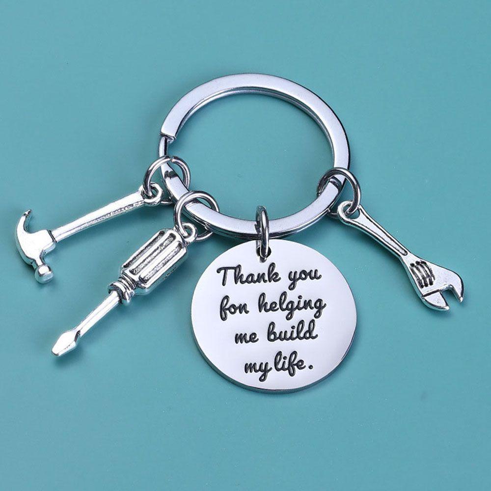 Lily Dad Keychain Lover Hand Souvenir Gantungan Kunci Ayah Hand Tools Keyring